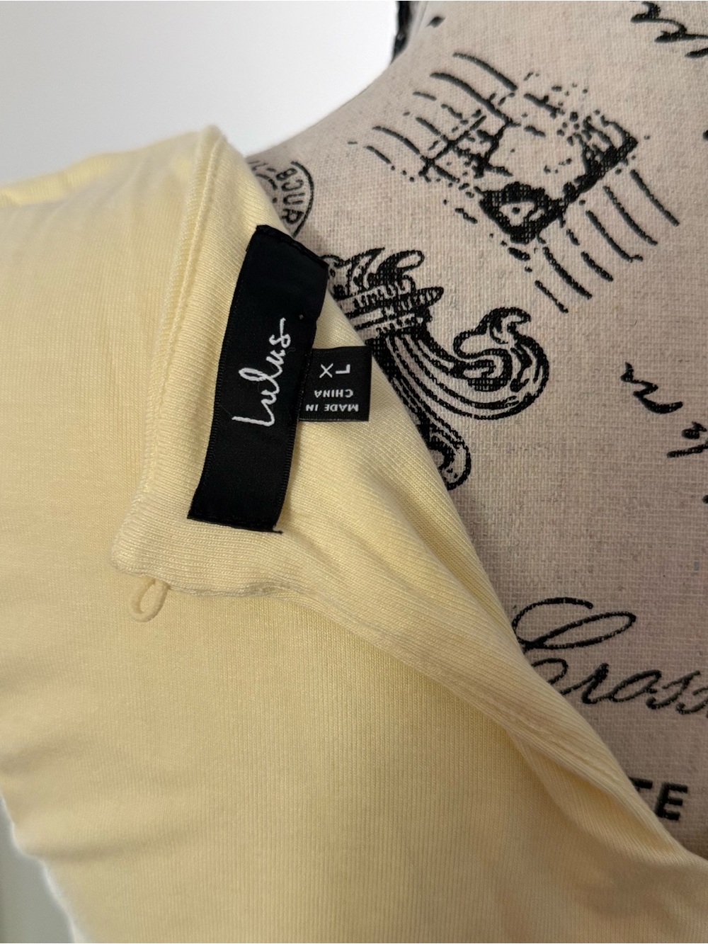 Lulus Tamber Light Yellow Jersey Knit Drop Waist Midi Dress XL - Picture 6 of 7